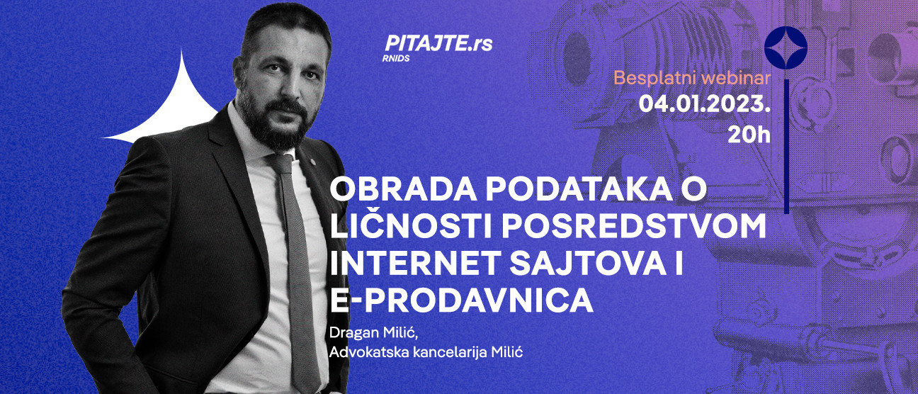 pitajte.rs vebinar: obrada podataka o ličnosti posredstvom internet sajtova i e-prodavnica